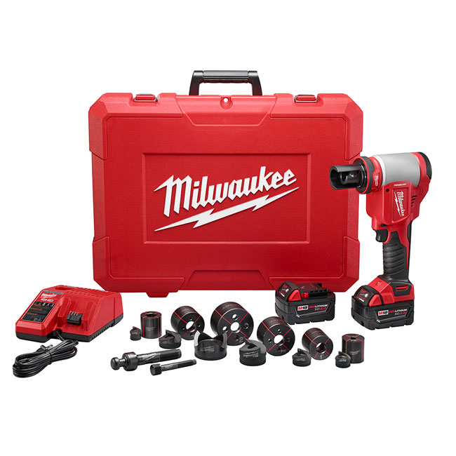 Milwaukee M18 FORCE LOGIC 10 Ton Knockout Tool Kit from GME Supply