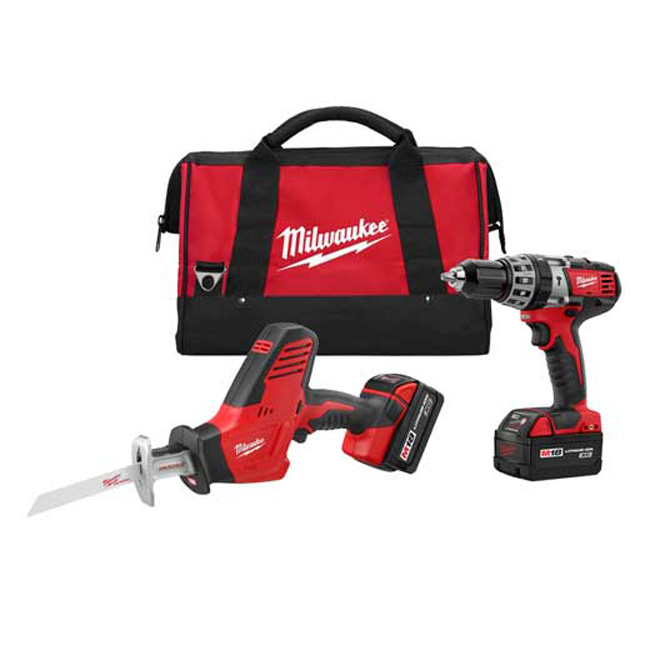 Milwaukee M18 Cordless Lithium-Ion 2-Tool Combo Kit: 1/2 Inch Hammer Drill and HACKZALL from GME Supply