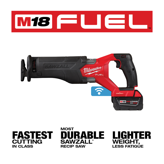 Milwaukee M18 FUEL SAWZALL Recip Saw with One-Key with Optional Kit from GME Supply