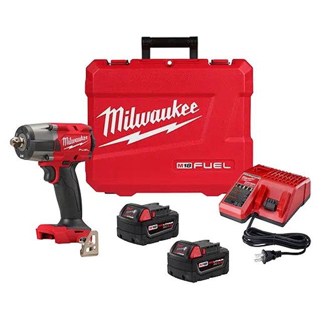 Milwaukee M18 FUEL 1/2 Mid-Torque Impact Wrench with Pin Detent Kit from GME Supply