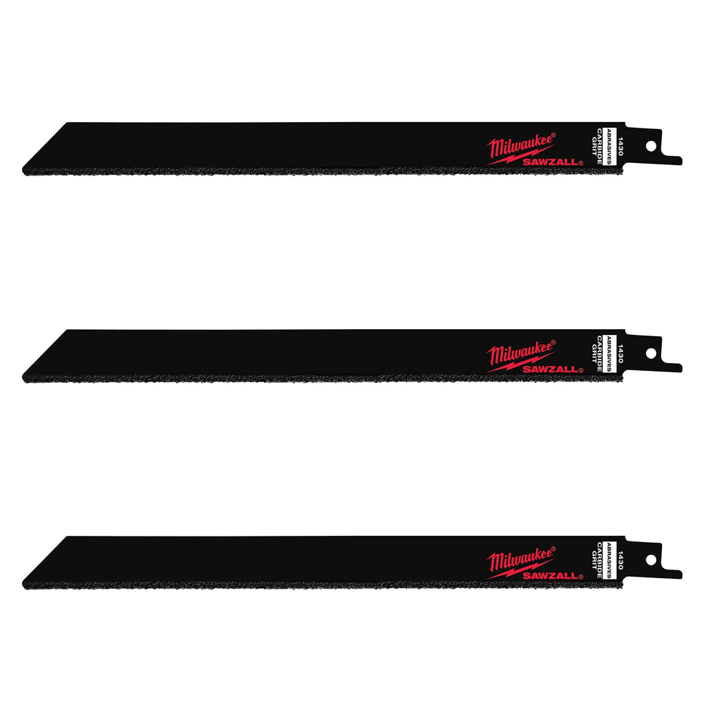 Milwaukee Carbide Grit SAWZALL Blade (3 Pack) from GME Supply