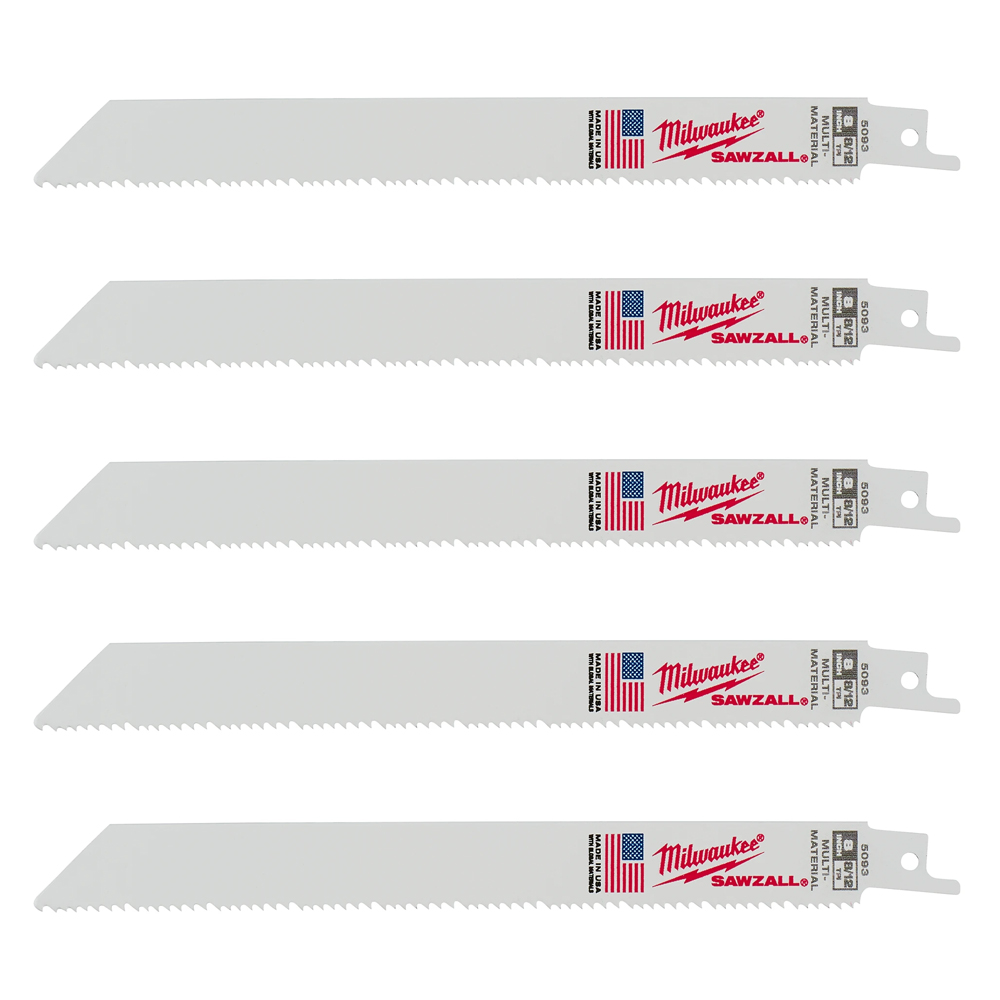 Milwaukee 8/12 TPI Multi-Material SAWZALL Blade (5 Pack) from GME Supply