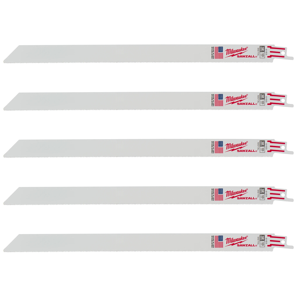 Milwaukee 18 TPI Thin Kerf Metal SAWZALL Blade (5 Pack) from GME Supply