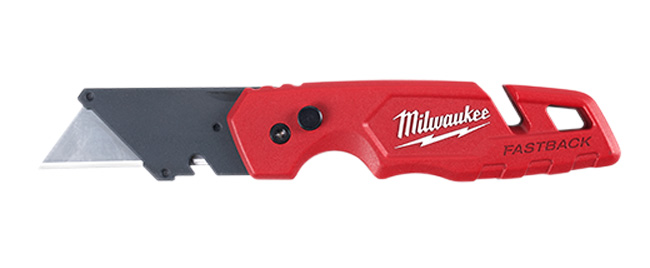 Milwaukee FASTBACK Folding Utility Knife with Blade Storage from GME Supply