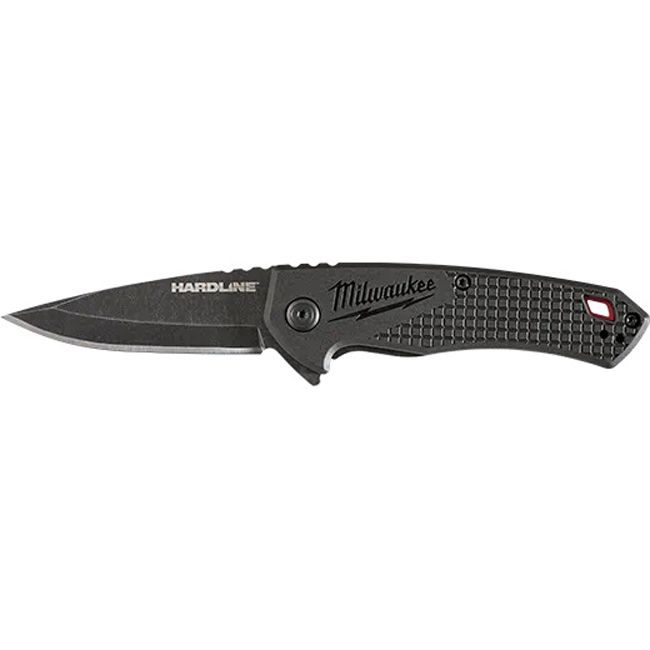 Milwaukee 2.5 Inch HARDLINE Smooth Blade Pocket Knife from GME Supply
