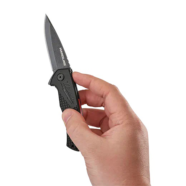 Milwaukee 2.5 Inch HARDLINE Smooth Blade Pocket Knife from GME Supply