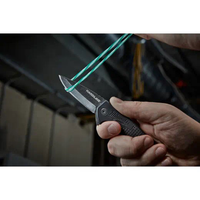 Milwaukee 2.5 Inch HARDLINE Smooth Blade Pocket Knife from GME Supply