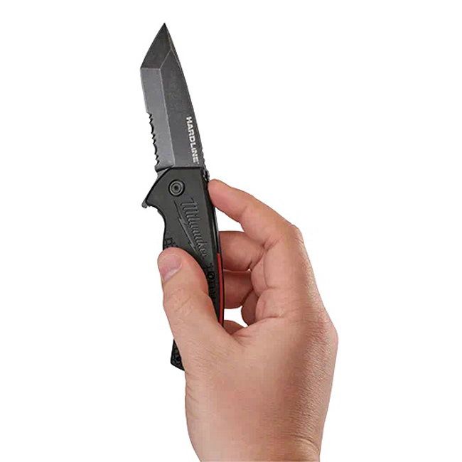 Milwaukee 3 Inch HARDLINE Serrated Blade Pocket Knife from GME Supply
