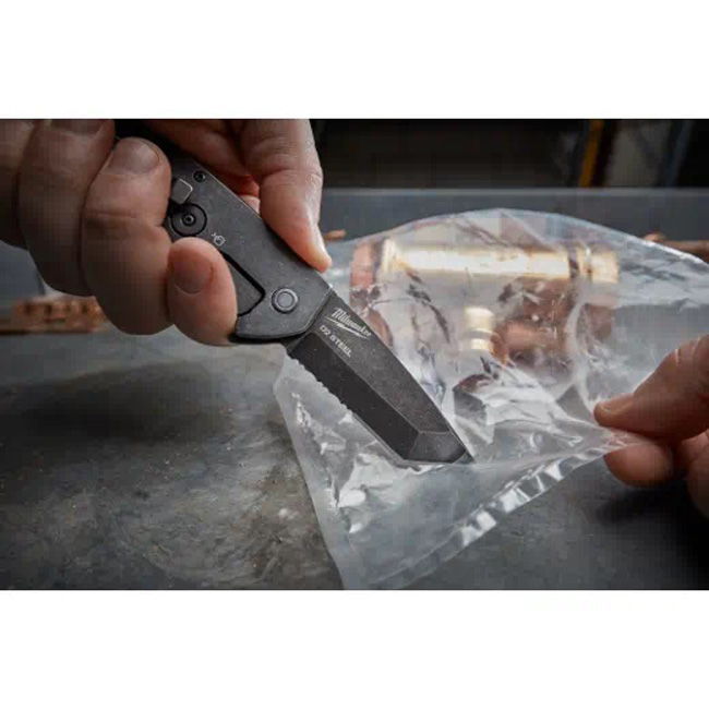 Milwaukee 3 Inch HARDLINE Serrated Blade Pocket Knife from GME Supply