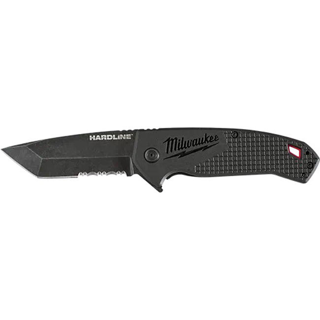 Milwaukee 3 Inch HARDLINE Serrated Blade Pocket Knife from GME Supply
