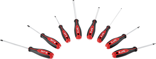 Milwaukee 8 Piece Screwdriver Kit with Square Opening from GME Supply