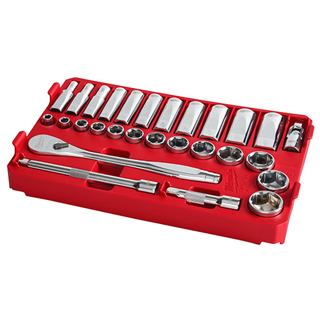 Milwaukee Ratchet and Socket Set with PACKOUT from GME Supply