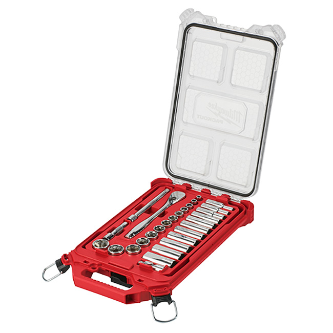 Milwaukee Ratchet and Socket Set with PACKOUT from GME Supply