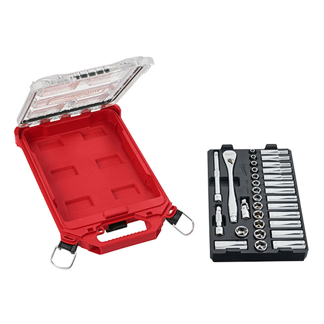 Milwaukee Ratchet and Socket Set with PACKOUT from GME Supply