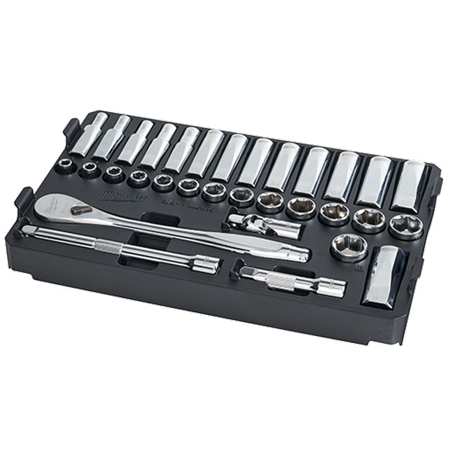 Milwaukee Ratchet and Socket Set with PACKOUT from GME Supply
