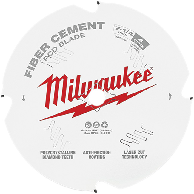 Milwaukee 7-1/4 inch PCD/Fiber Cement Circular Saw Blade from GME Supply