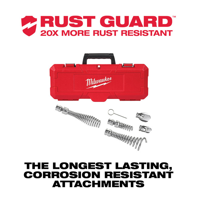 Milwaukee 1-1/4 Inch - 2 Inch Head Attachment Kit for 5/8 Inch Sectional Cable from GME Supply