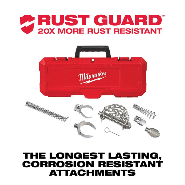 Milwaukee 2 Inch - 4 Inch Head Attachment Kit for 7/8 Inch Sectional Cable from GME Supply