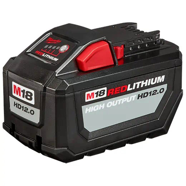 Milwaukee M18 REDLITHIUM HIGH OUTPUT HD12.0 Battery Pack with Rapid Charger from GME Supply