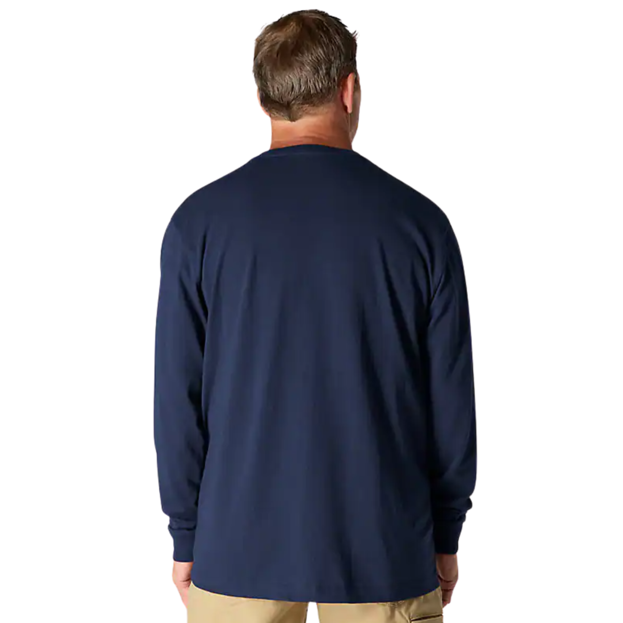 Carhartt K126 Heavyweight Loose Fit Long-Sleeve Navy Workwear T-Shirt ...