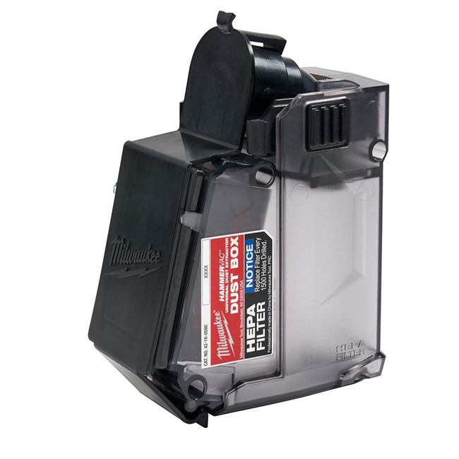Milwaukee M12 HAMMERVAC Universal Dust Extractor Dust Box, Filter and Lid from GME Supply