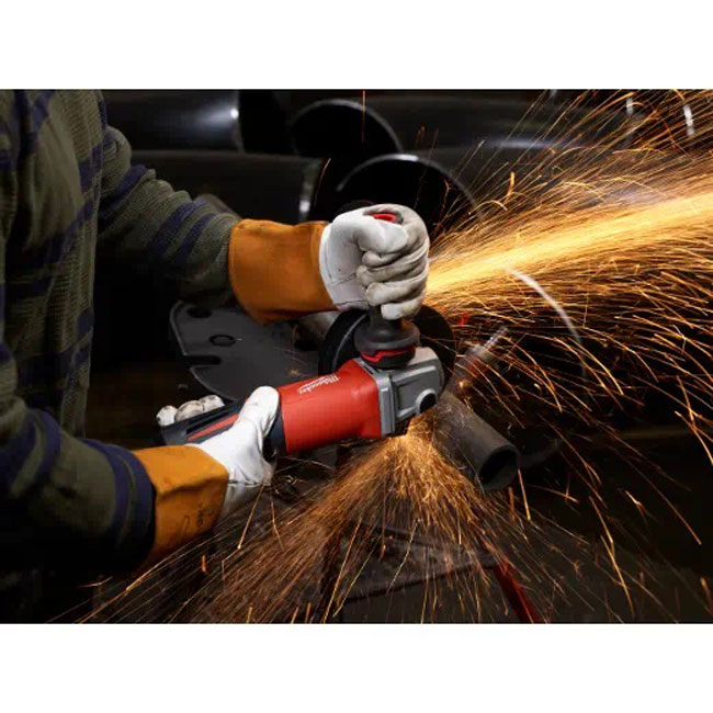 Milwaukee 13 Amp 6 Inch Small Angle Grinder Paddle with Lock-On from GME Supply