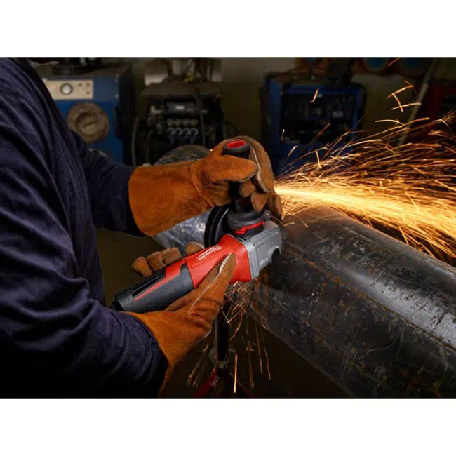Milwaukee 13 Amp 6 Inch Small Angle Grinder Paddle with Lock-On from GME Supply