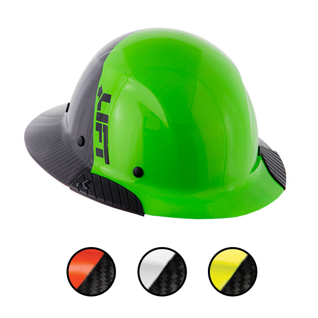 Lift Safety DAX Fifty 50 Carbon Fiber Full Brim Hard Hat from Columbia Safety