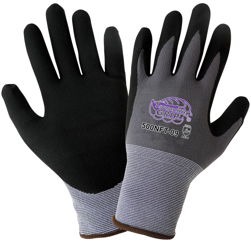 Tsunami Grip New Foam Technology Nitrile Coated Gloves from GME Supply