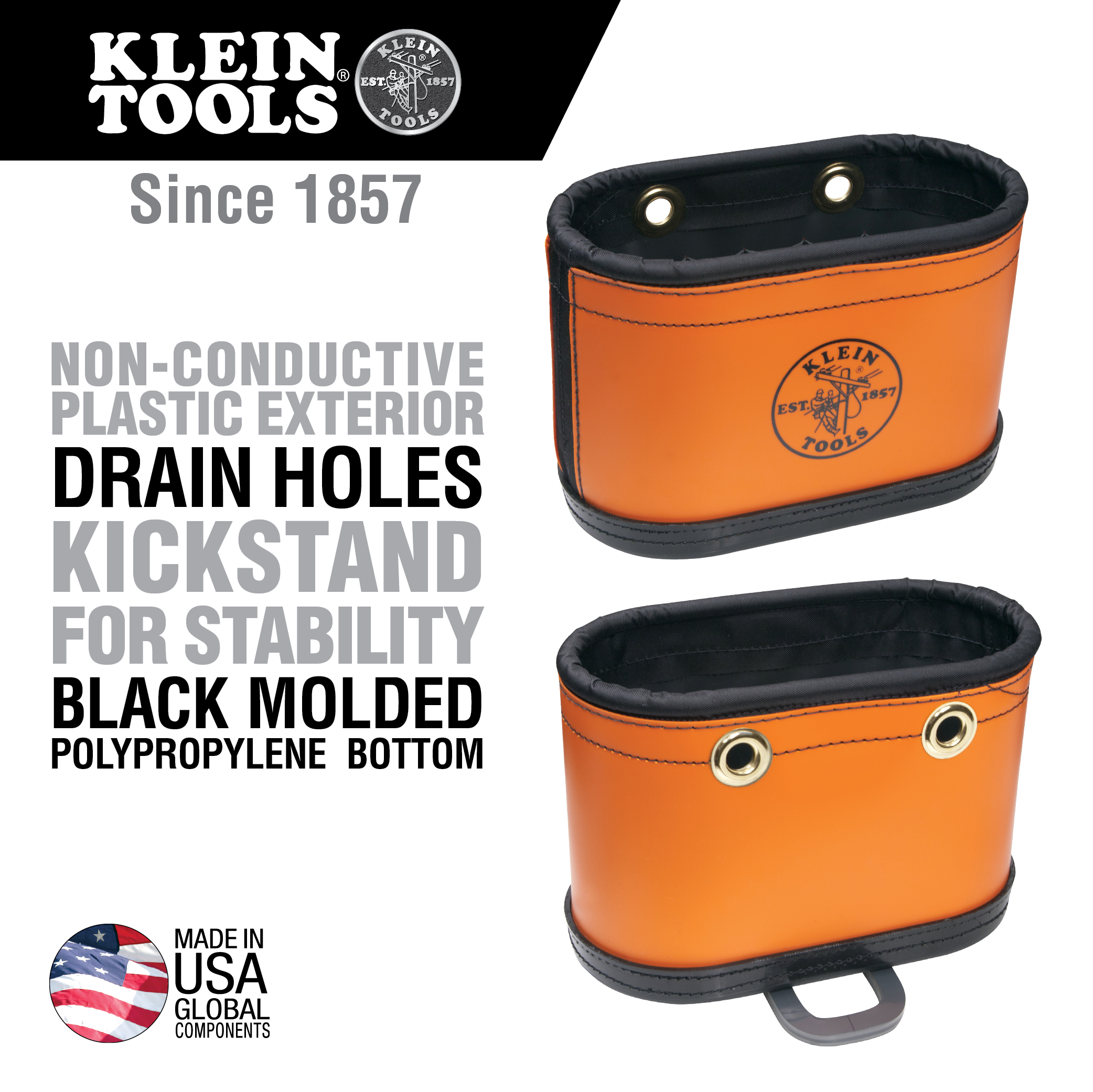 Klein Orange Hard Body Bag (NO) Handles- Kickstand 5144BHB from GME Supply