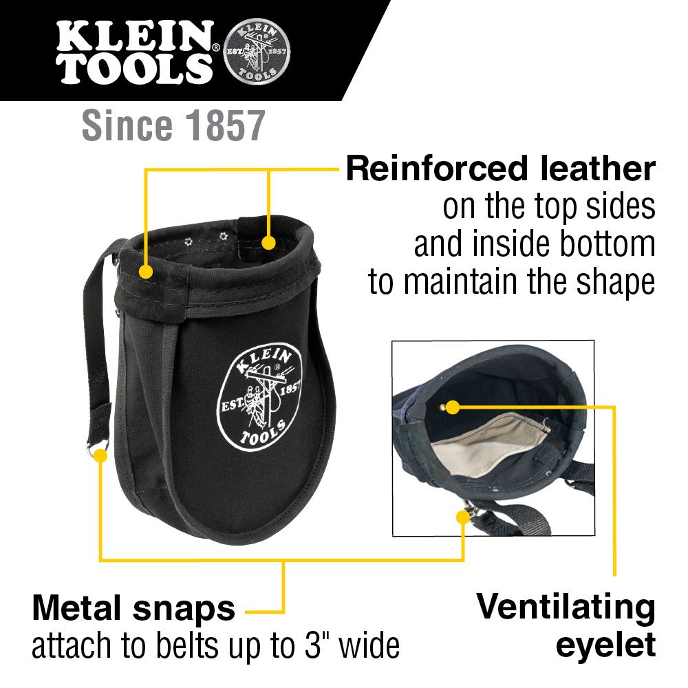 Klein Tools 51A Black Nut and Bolt Bag from Columbia Safety