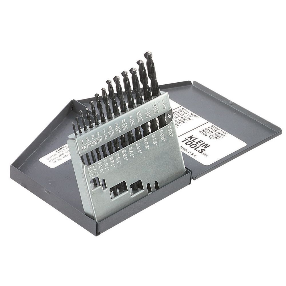 Klein Tools 13 Piece Regular Point Drill Bit Set from GME Supply