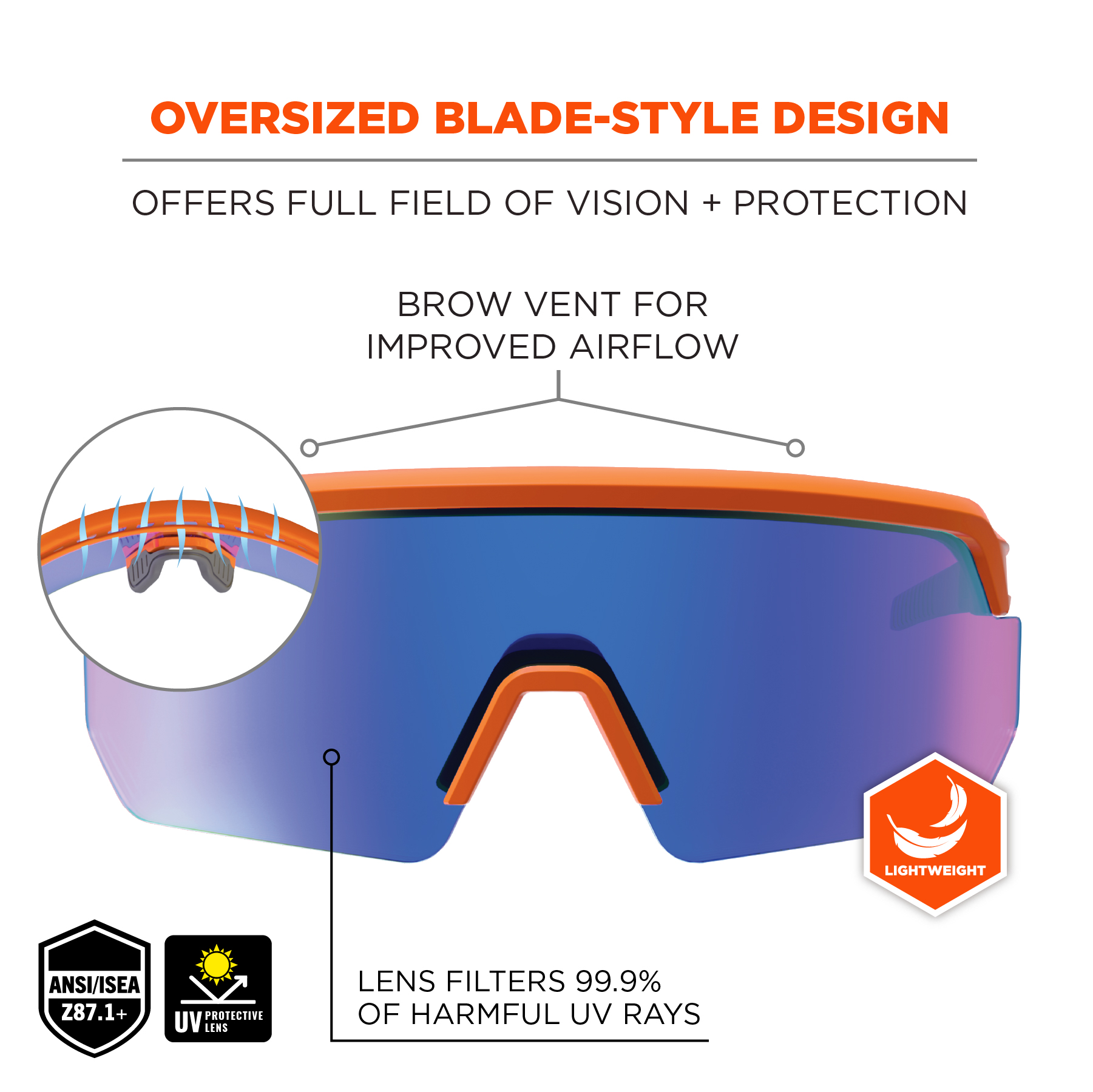 Ergodyne AEGIR-AFASPM Anti-Scratch & Enhanced Anti-Fog Safety Glasses with Mirrored Polarized Lenses from GME Supply