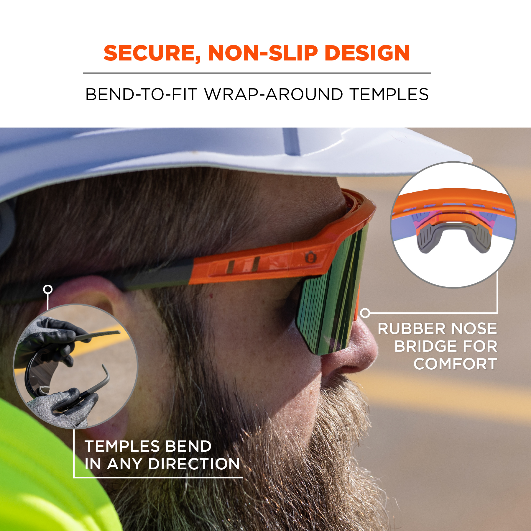 Ergodyne AEGIR-AFASPM Anti-Scratch & Enhanced Anti-Fog Safety Glasses with Mirrored Polarized Lenses from GME Supply