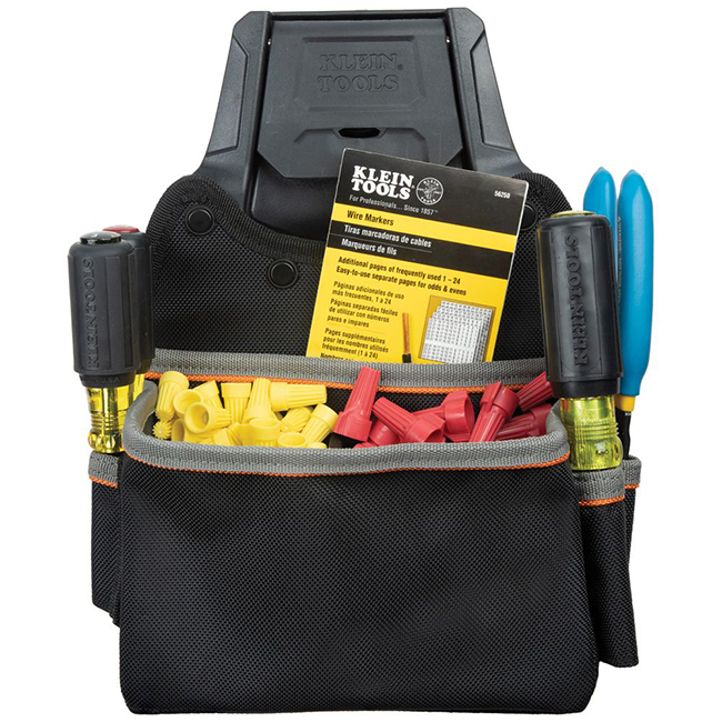 Klein Tools 55913 Tradesman Pro Modular Parts Pouch with Belt Clip from GME Supply