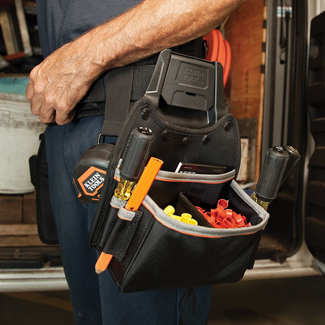 Klein Tools 55913 Tradesman Pro Modular Parts Pouch with Belt Clip from GME Supply
