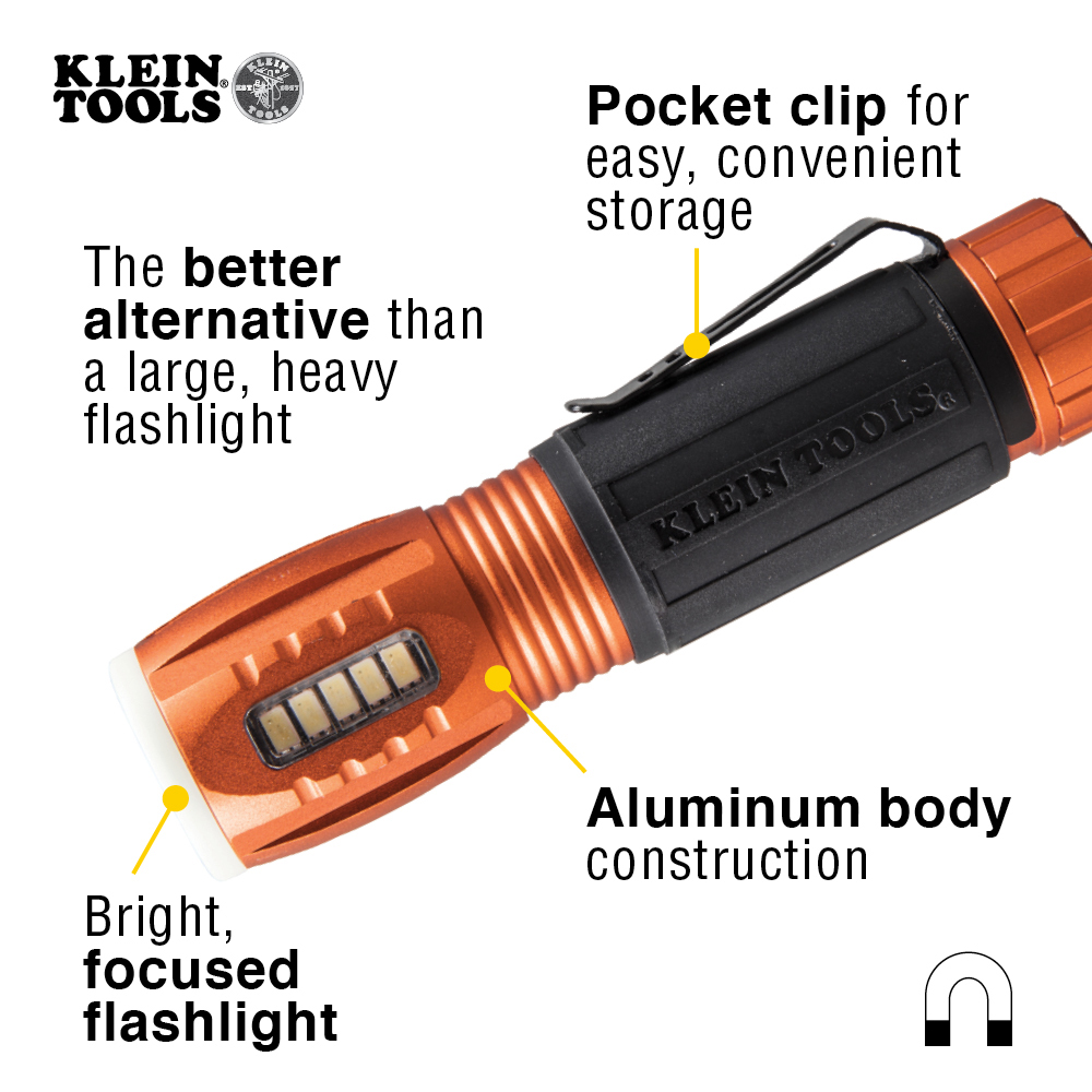 Klein Tools LED Flashlight with Work Light from Columbia Safety