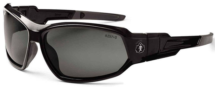 Ergodyne 56030 Skullerz Loki Safety Glasses with Smoke Lens and Black Frame from GME Supply