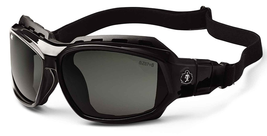 Ergodyne 56030 Skullerz Loki Safety Glasses with Smoke Lens and Black Frame from GME Supply