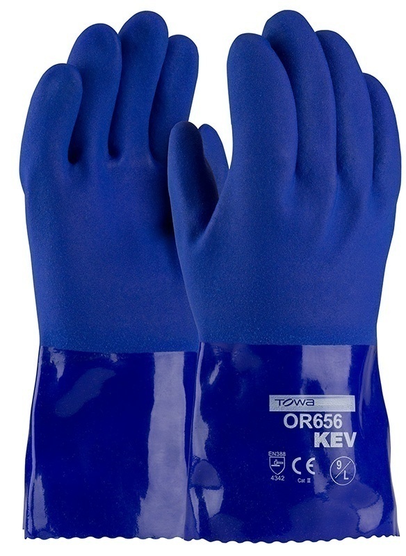XtraTuff Oil Resistant PVC Gloves include a Liner and rough grip.  from GME Supply