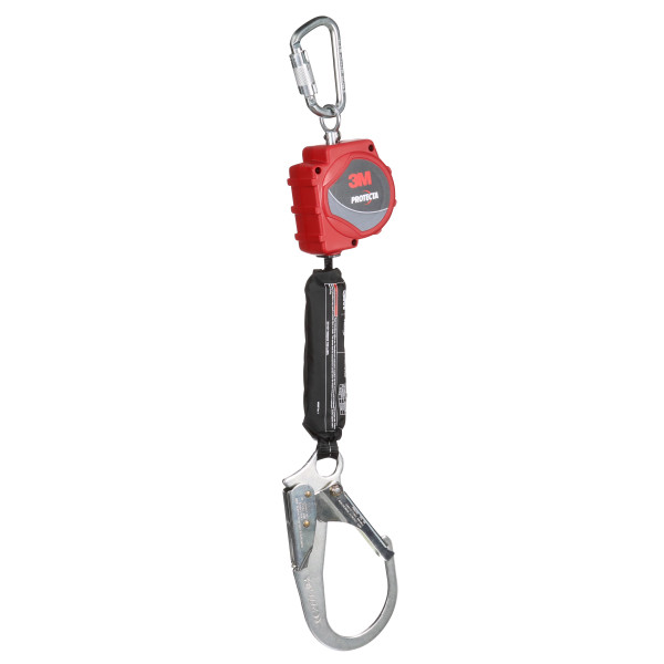 3M Protecta Self-Retracting Lifeline with Carabiner 3100515, Web, Steel Rebar Hook, 11 ft from GME Supply