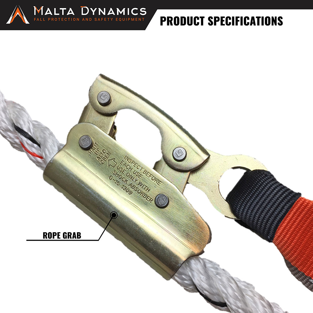 Malta Dynamics Vertical Lifeline Assembly w/50 Foot Rope from GME Supply