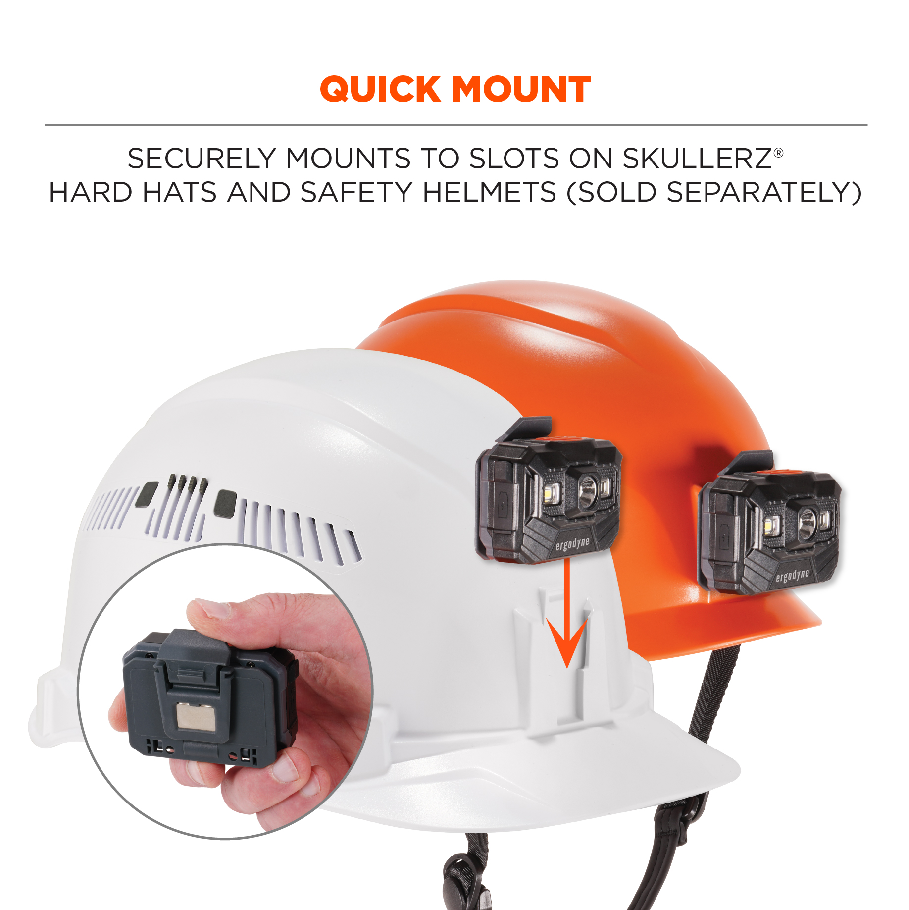 Ergodyne Skullerz 8987 Universal Rechargeable Hard Hat Light from GME Supply