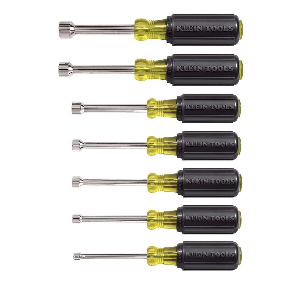 Klein Tools 631 7 Piece Nut-Driver Set with 3 Inch Shanks from Columbia Safety