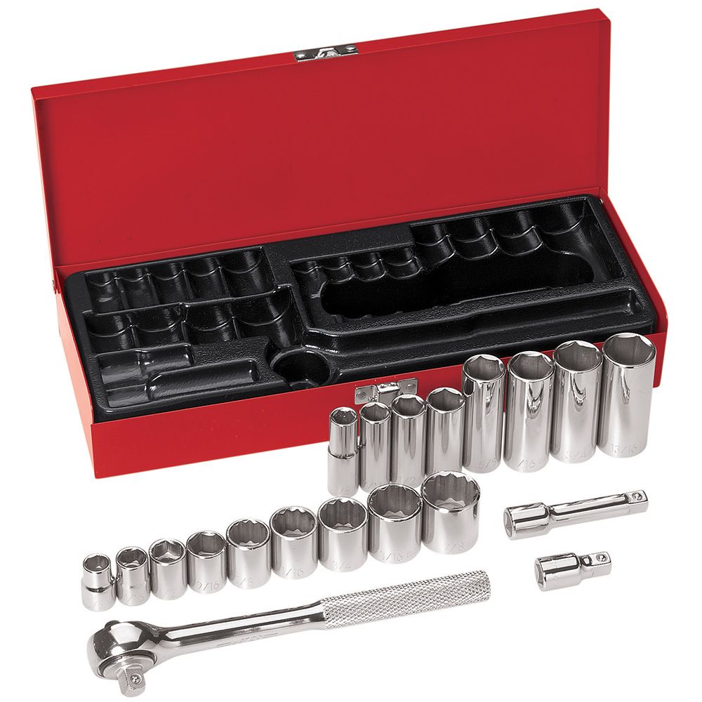 Klein Tools 3/8 Inch Drive Socket Wrench 20 Piece Set from GME Supply