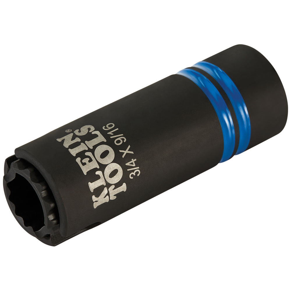 Klein Tools 3-in-1 Slotted Impact Socket, 12-Point, 3/4 and 9/16-Inch- 66031 from Columbia Safety
