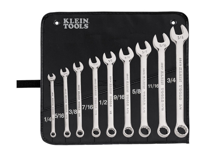 Klein Tools Combination Wrench 9 Piece Set with Pouch from GME Supply