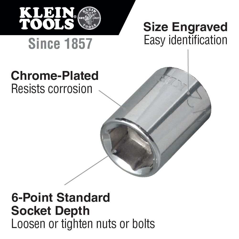Klein Tools 3/8 Inch Drive Socket Wrench 20 Piece Set from GME Supply