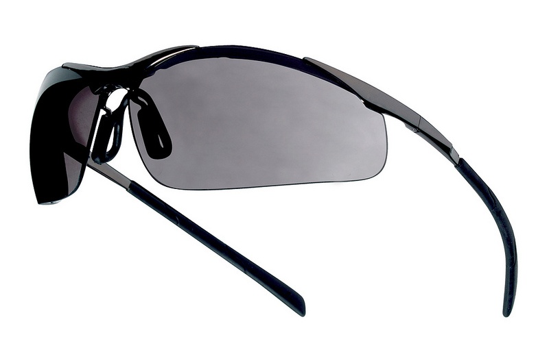 Bolle Contour Safety Glasses with Polarized Smoke Lens and Gunmetal Frame from GME Supply