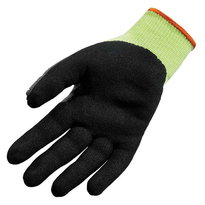 Ergodyne Proflex Hi-Vis DIR Nitrile-Coated Level 4 Cut-Resistant Gloves from GME Supply